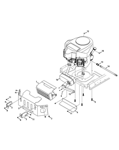 Engine Accessories Diagram and Parts List for Z-FORCELZ54 (17AIDAGC-17AIDAGC010)(2014) Cub Cadet Lawn Tractor